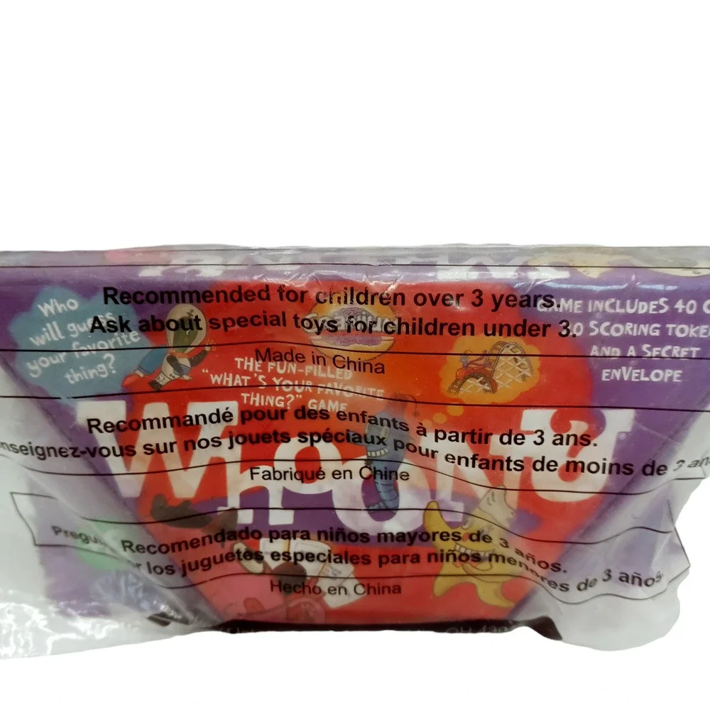Cranium Family Game What's Your Favorite Thing 2000s Toy Wendys Kids Meal